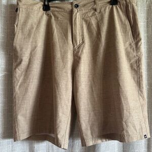 Quiksilver Men's Tan Flat-Front Shorts